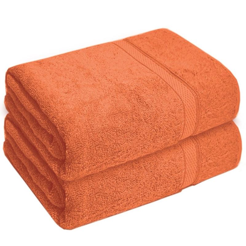 500GSM - 100% Cotton - Large Bath Sheets - 90x150cm Jumbo Size for Supreme Softness and Absorbency - Reusable Absorbent Bathroom Shower Gift Hotels Spas towels Smooth Bath Towel quality soft machine washable wear-resistant bundle disposable face thick dai 2