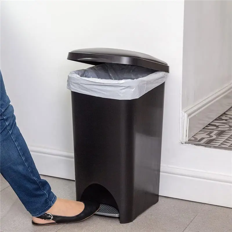 Eco Made from 100 Percent Plastic Family Kitchen Pedal Bin, 519001ADF, Recycled Dark Grey, 40 Litre 4
