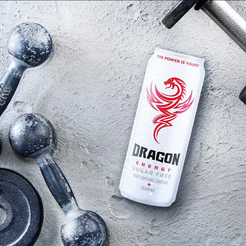 Dragon Sugar Free Energy Drink High Caffeine & Taurine, BVITS B3, B5, B6 & B13, 2 Calories, 24 x 250ml Cans 2