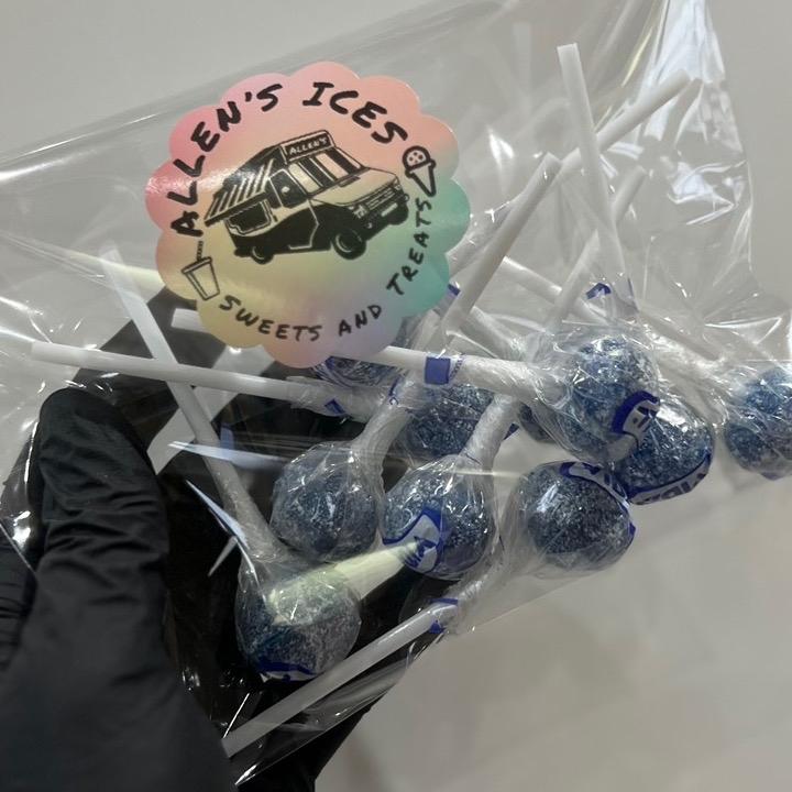 10 x Fizzy blue lollies, TEN LOLLIES, tongue painters lollipop, vegan, gluten free, dairy free, gelatine free, blue raspberry lollipop Dairy Free 8