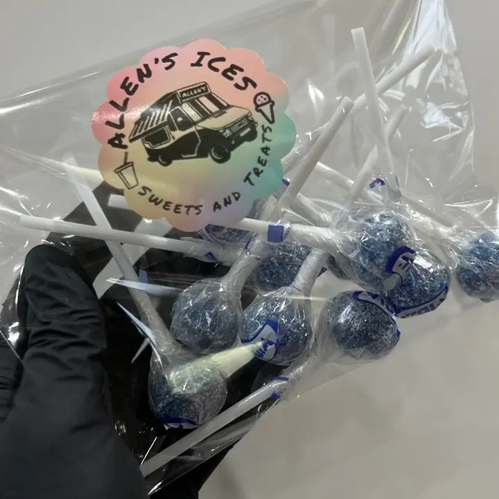 10 x Fizzy blue lollies, TEN LOLLIES, tongue painters lollipop, vegan, gluten free, dairy free, gelatine free, blue raspberry lollipop Dairy Free 7