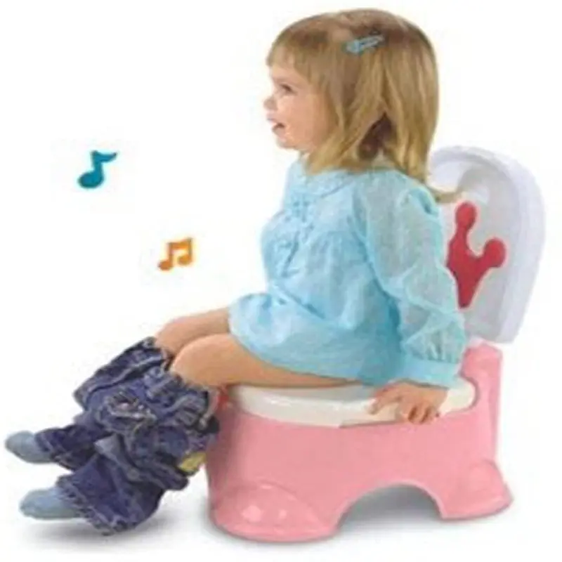 GoDyna Baby Potty Toilet Training Seat with Sounds Lavatory Potties Potty Training Mom Helper Pink for Boys and Girls to Encourage Practice and Reward 2