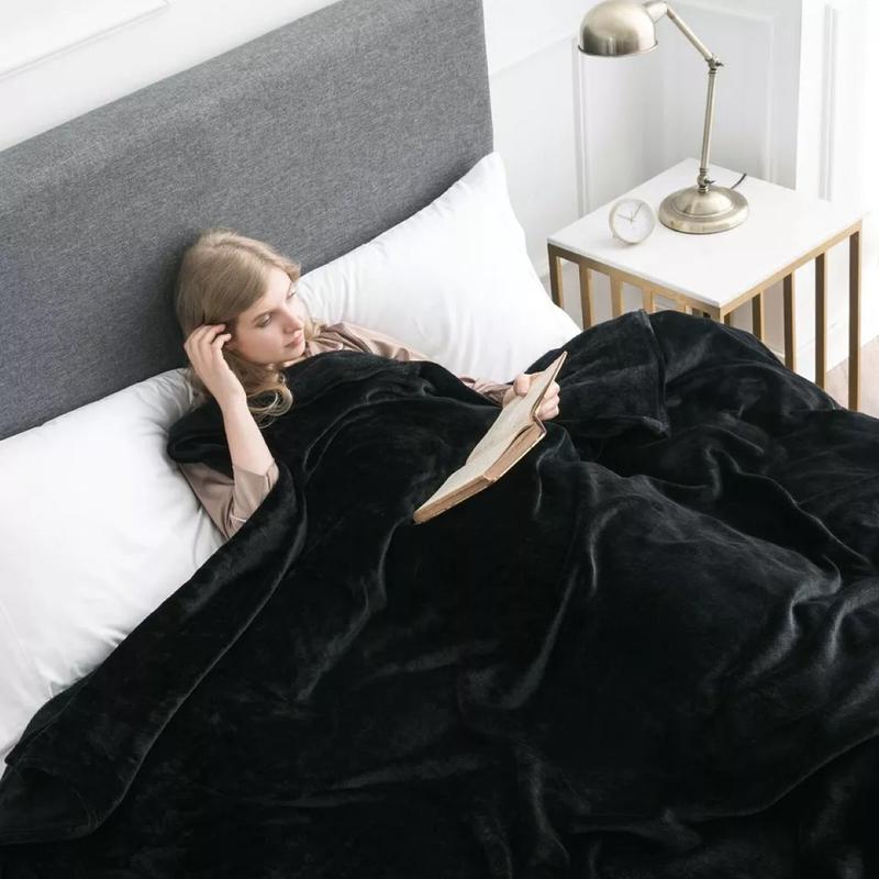 Large Faux Fur Warm Fleece Throw Over Soft Sofa Bed Mink Blanket Double & King 2