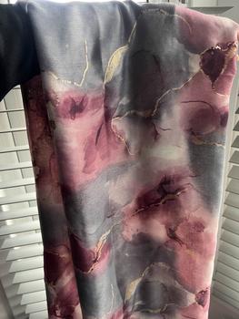 Product Review of Soft Marble Effect Scarf - Cotton Blend, Foiled Pattern and Frayed Edges scarves women from S**9 0