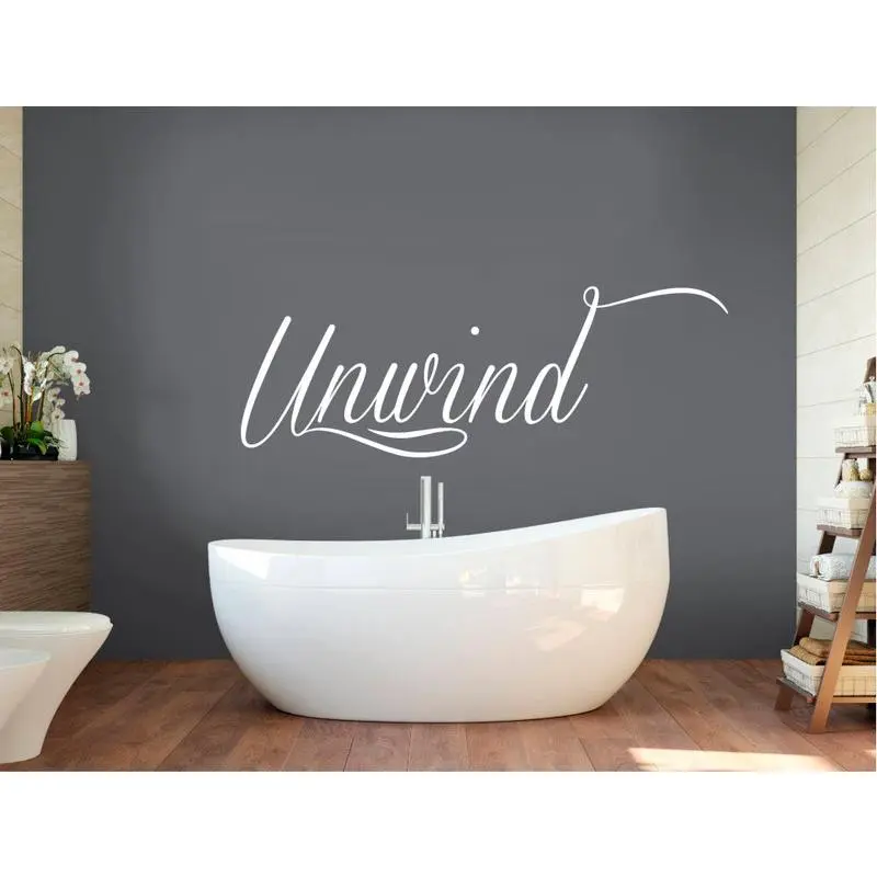 Unwind vinyl lettering wall sticker