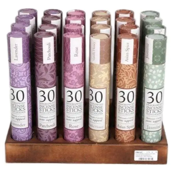 30 Pack Incense Sticks and Holder - 28x4cm