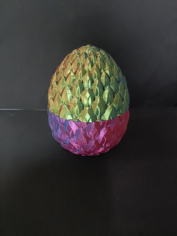 3D Printed Dragon Egg, multicolour, dragons, sensory toy, flexi dragon 3