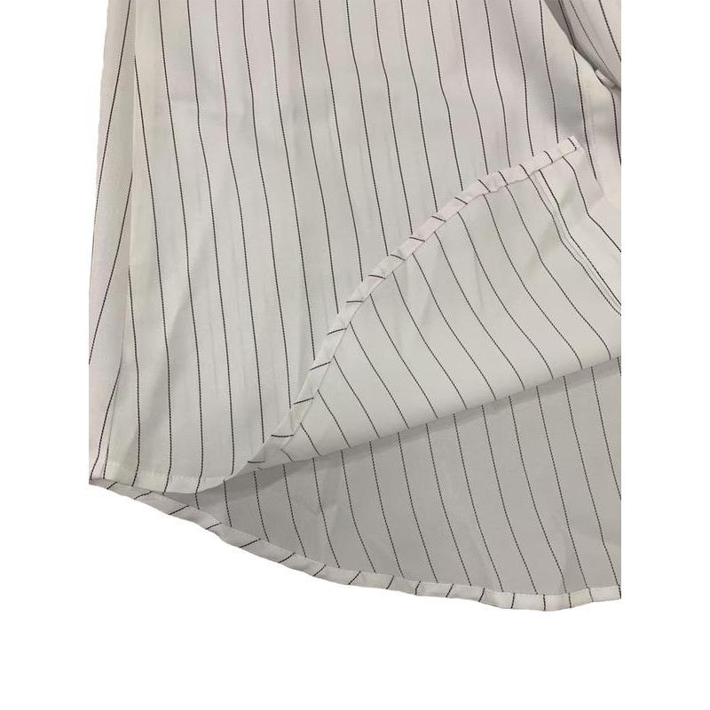 Women's Striped Print Button Front Pocket Long Blouse, Casual Drop Shoulder Long Sleeve Top for Summer, Ladies Clothes for Daily Wear 6