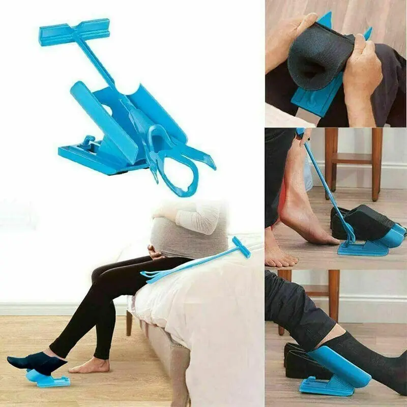Sock Slider, Easy On/Easy Off Sock Aid Kit Helper Slider Without Bending,Strenching and Straining for Convenient Travel Comfort 2