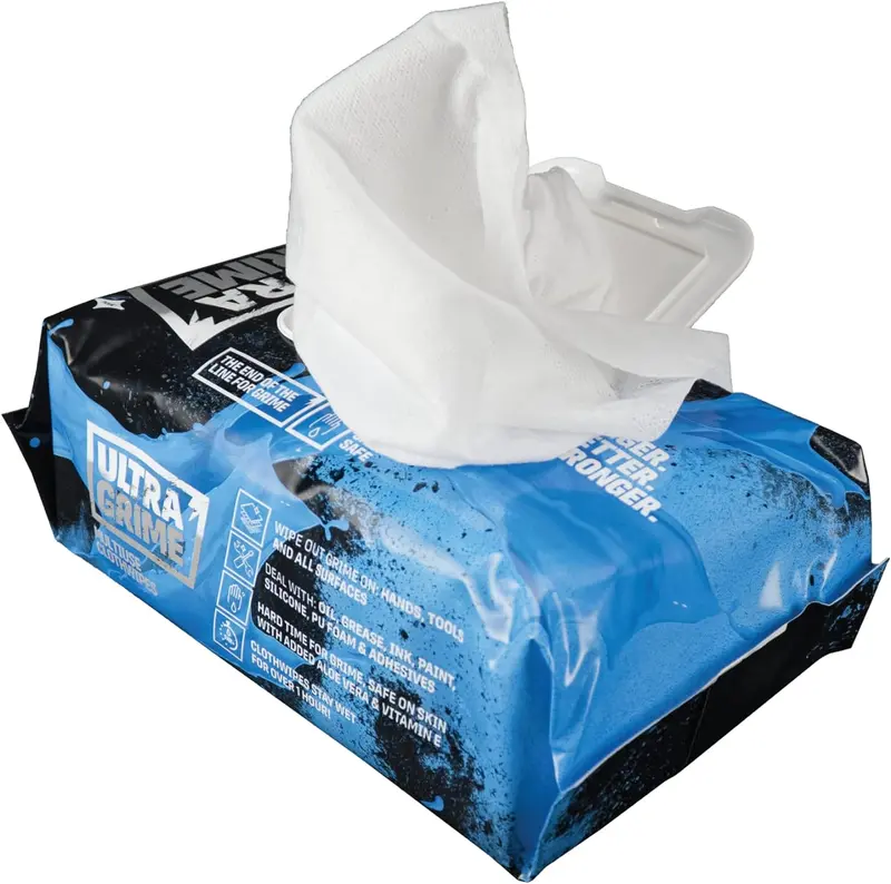 PRO Multiuse Cleaning Wet Wipes - Big Professional Disposable Wipes - Tougher Multi-Purpose Heavy-Duty Grime Cleaning Cloths (100 Thick Large Wipes) 1