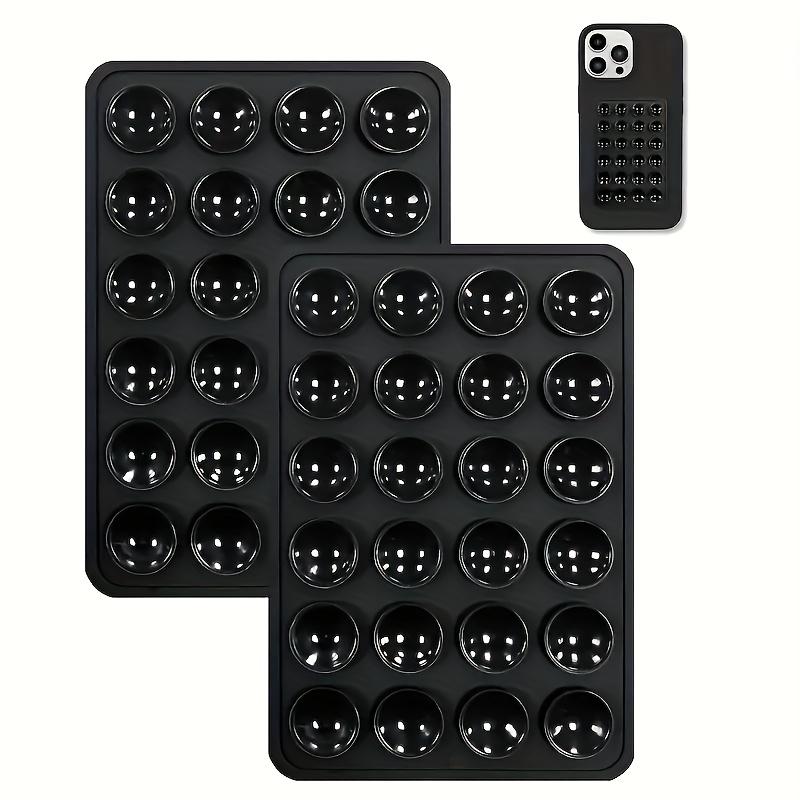 2Pcs 24-Independent-Suction-Cups Silicone Multi-Color Phone Stand with Adhesive Backing for All Smartphones 3