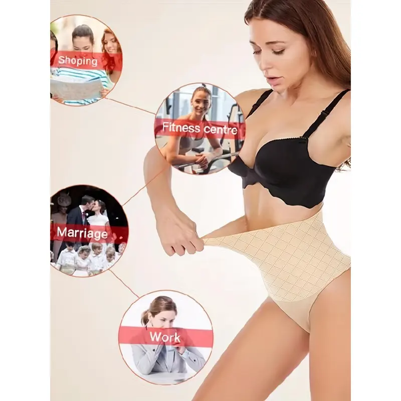 Body Shaping Control Panties, Comfy Adjustable Tummy Control Thong, Women's Lingerie & Underwear Shapewear Womenswear Comfort Compression Sexy 2
