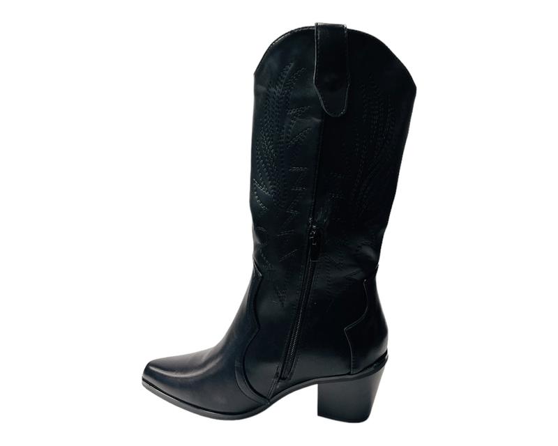 Embroidered 2 In 1 Cowboy Calf Length Boots 4