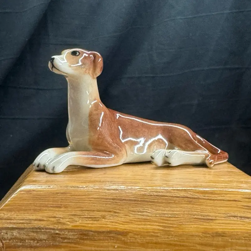 Ceramc Greyhounds Sitting Down In Grey Or Brown Pattern Decor Ornaments Ceramic Gift 1