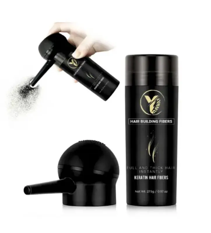 Yasbro Hair Fibres and Spray Applicator Set for Men and Women - Natural Looking Hair Fibres Powder and Spray - 2 Counts - Haircare 7