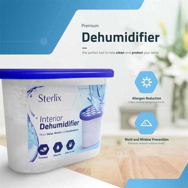 Sterlix Dehumidifier Tubs for Condensation,Humidity, Mould, Neutralising Odours Household Defense 5