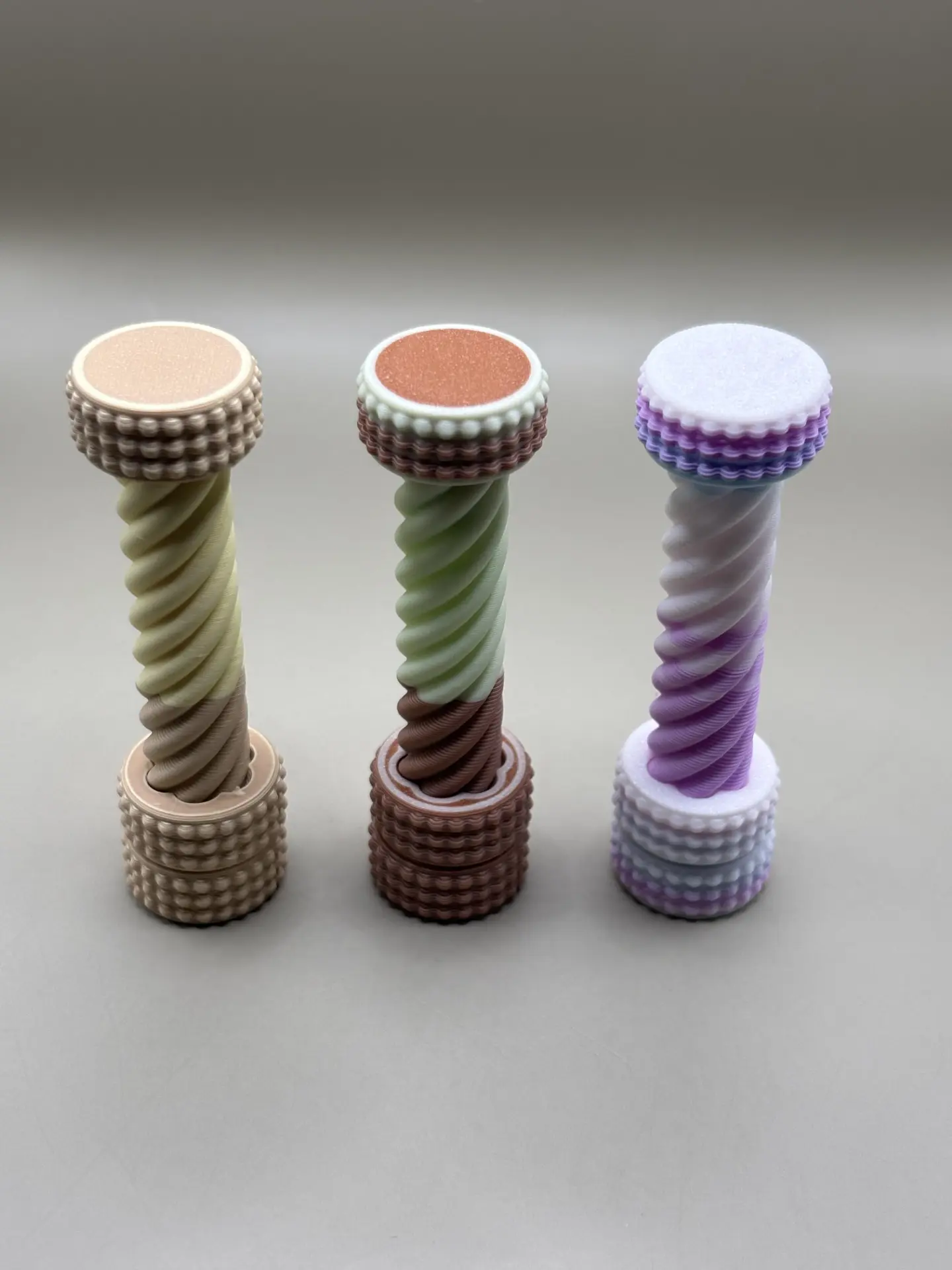Spiral Pocket Screw Fidget 3D Printed Model Gift Perfect for Party bags With or Without Keyring