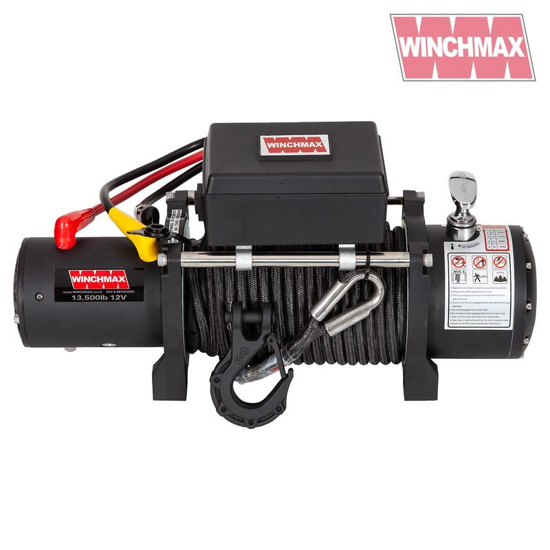 13,500lb (6,123kg) 12v Military Grade Winch. Defender Bumper, 25m x 10mm Armourline Rope, Remote Controls. 2