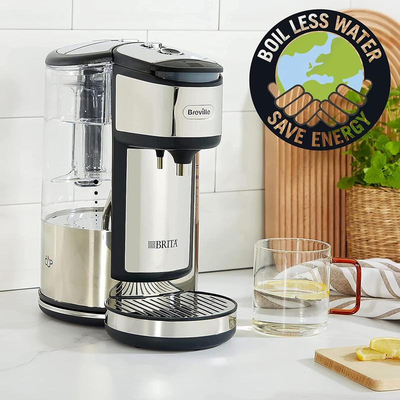 Breville BRITA HotCup Hot Water Dispenser | Integrated Water Filter | 1.8L with 3kW Fast Boil & Variable Dispense | Energy-efficient use | Stainless Steel [VKJ367], Silver/Black 4