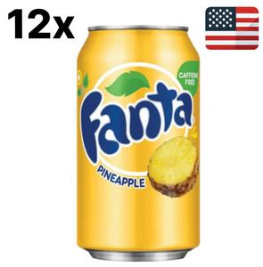12 x Fanta Pineapple USA 355ml - Bold Tropical Flavour - Imported from the USA Beverage