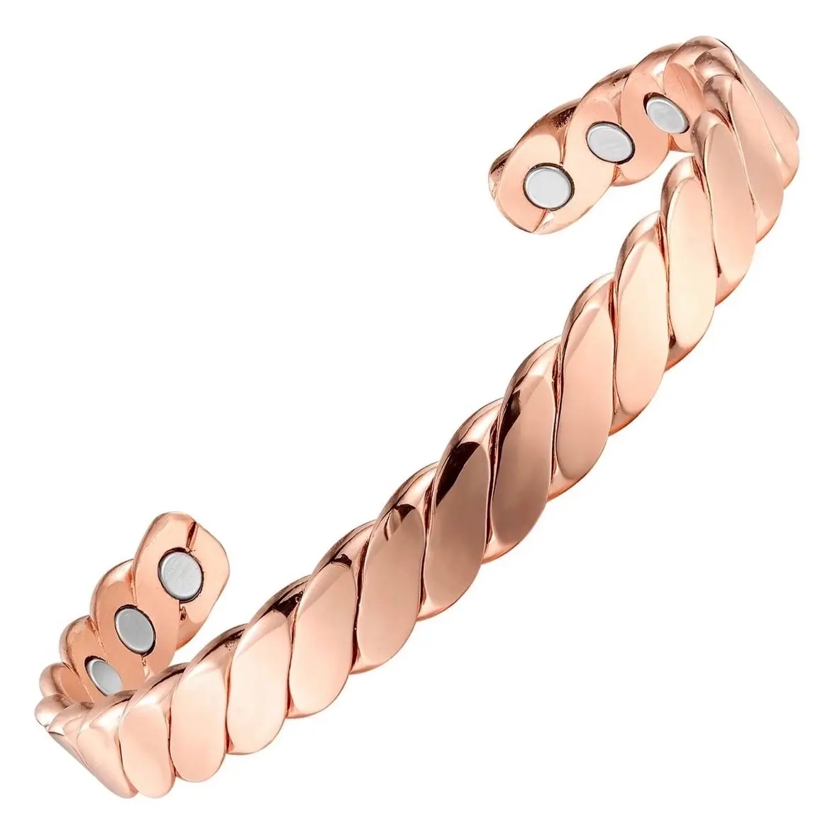 Pure copper bracelet cuff bangle With magnets