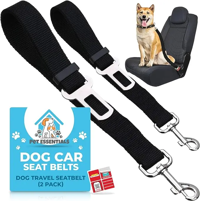2pk Dog Seat Belts car |Adjustable Seat Belt for Dogs In Car | Dog Seat Belts UK