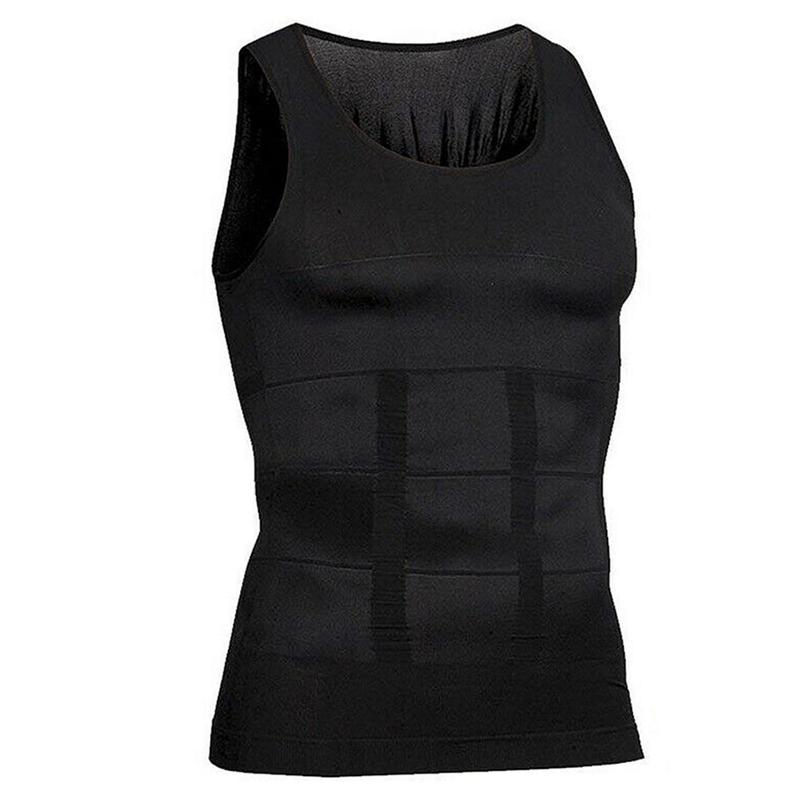 Men's Compression Shirts Tank Tops Undershirts Mens Slimming Body Shaper Vest Sleeveless Abdomen Slim Vest Fitness Workout 6