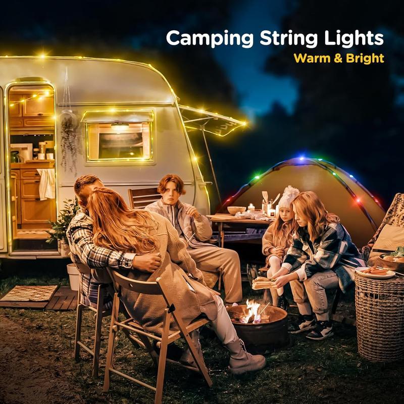 Product Introduction of （Local Warehouse)Camping String Lights, 2 in 1 Quick Rechargeable Tent  Storage Lamp with 8 Lighting Modes,Hanging Illumination Waterproof Portable LED Torch for Bedroom Yard Decor Christmas Camping Essential camping  light 19