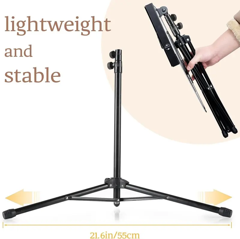 Portable Folding Sheet Music Stand Holder, Height Adjustable, Light & stable+Bag 2