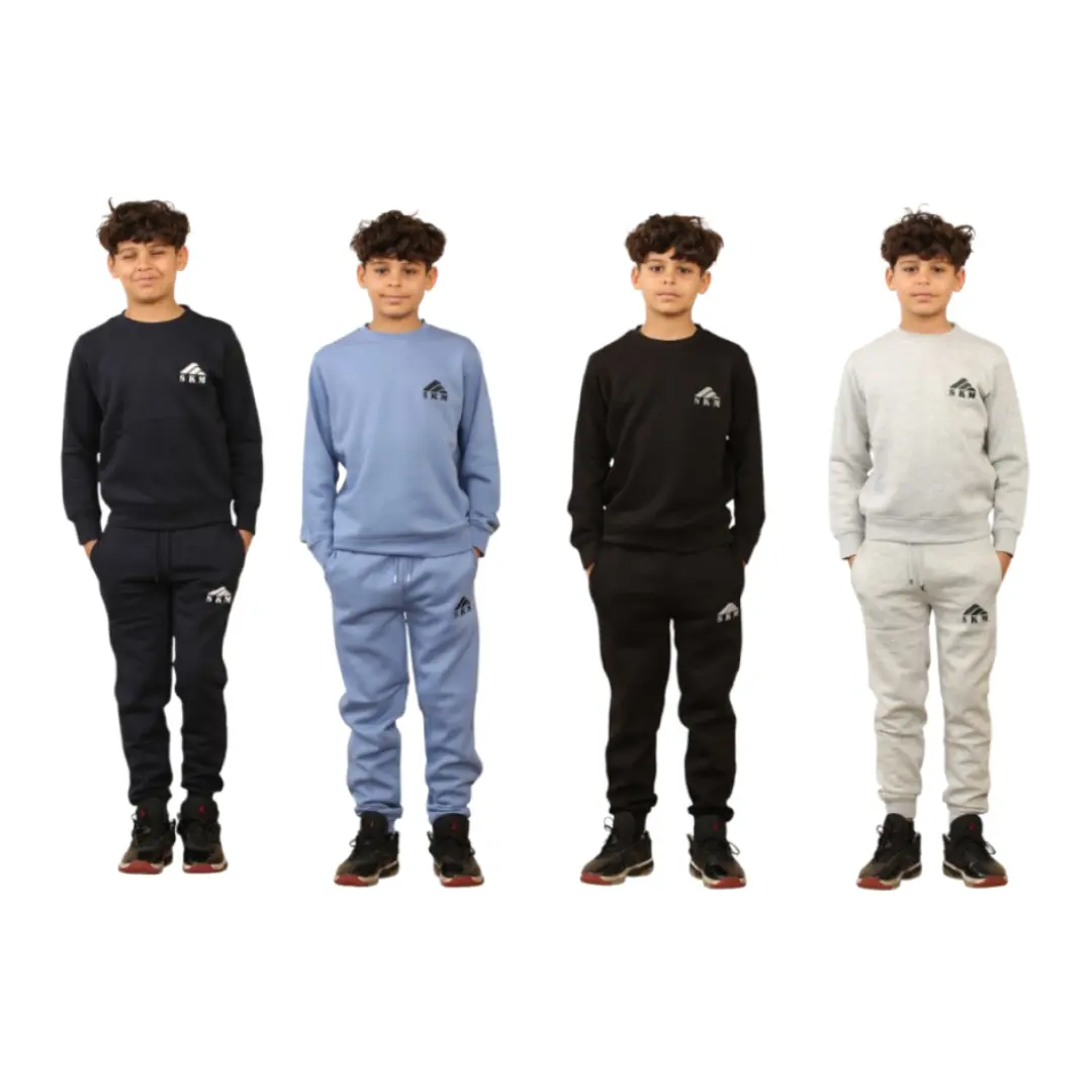 Kids Boys Tracksuit 2 pcs Sweatshirt Set Jogging Bottoms Hoodie Jumper - Ideal for Jogging and Sports Activities