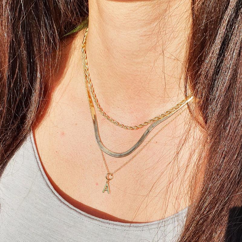 18ct Gold Plated Initial Pendant Charms 1