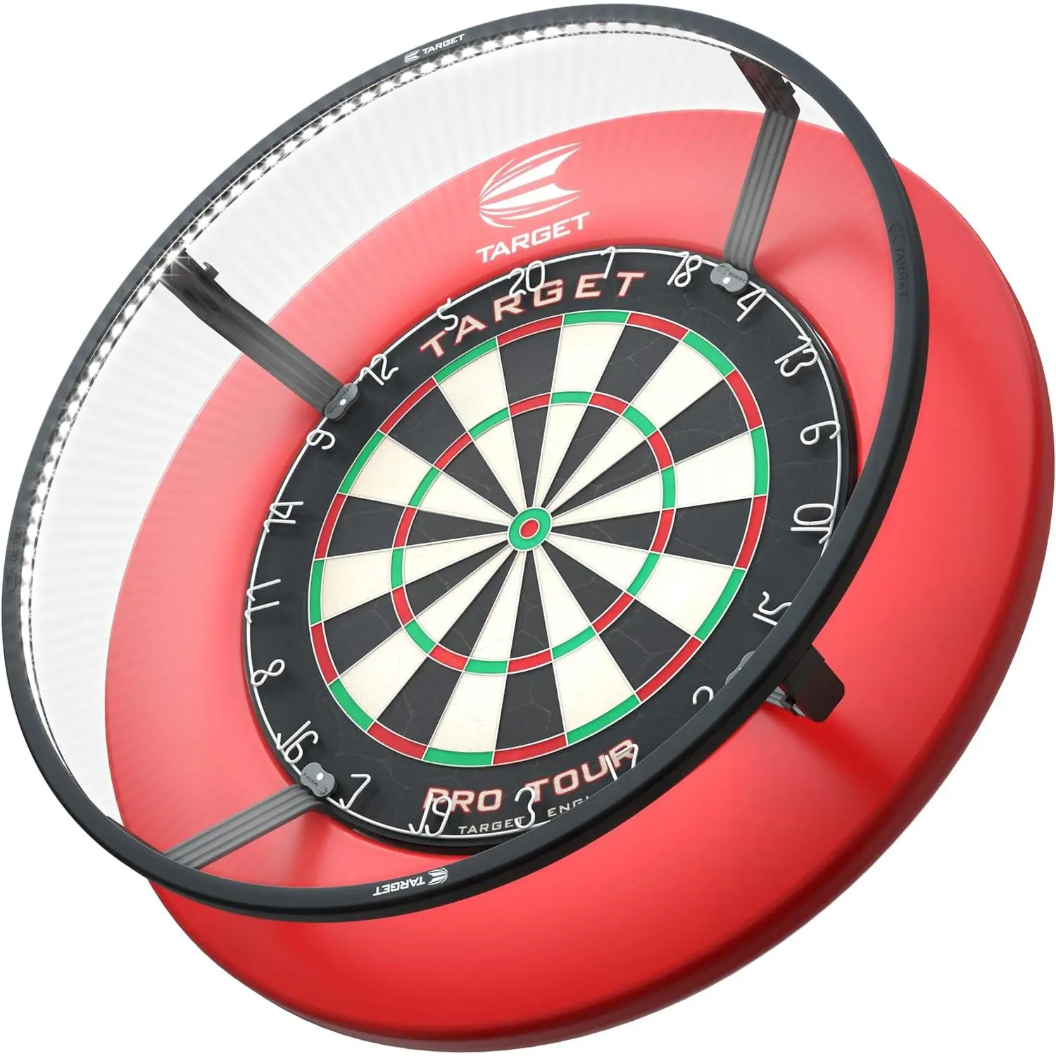 2025-New Darts Corona Vision Dartboard Lighting System, Black Frame |   White LED Dart Board Surround Ring Light |   Available with Pro Tour Dartboards Surround & Championship Dartboard, or Oche Dart Mat