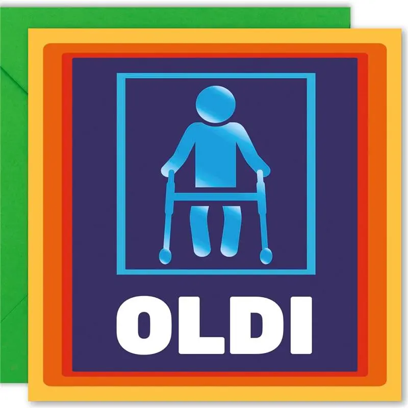 Male Funny Birthday Cards for Men - Oldi - Dad Birthday Card, Funny Birthday Card for Men, Male Birthday Card for Men, Birthday Card Dad, Funny Mens Happy Birthday Card 5