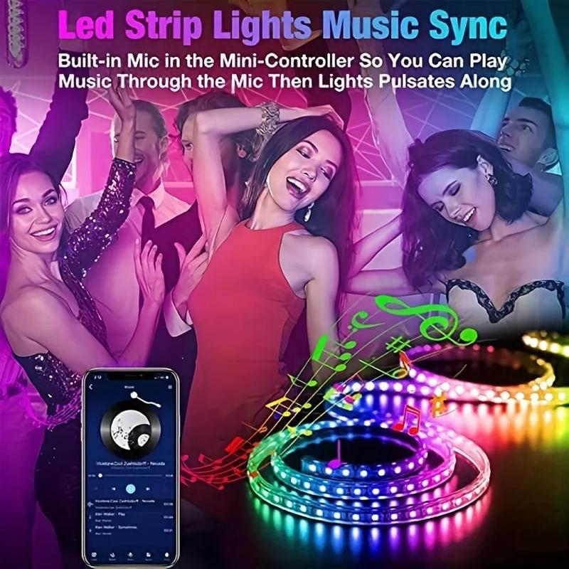 LED Strip RGB Lights 5050 Colour Changing Tape Cabinet Kitchen Lighting UK- 5-30M 2