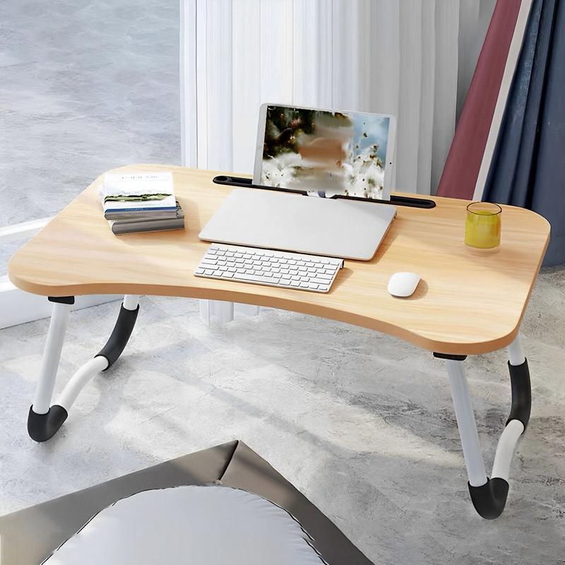 CROWNSHOP Foldable Laptop Table Stand Desk Bed Computer Table Bed Picnic Stand Notebook Tray Home Use (Multi-color)