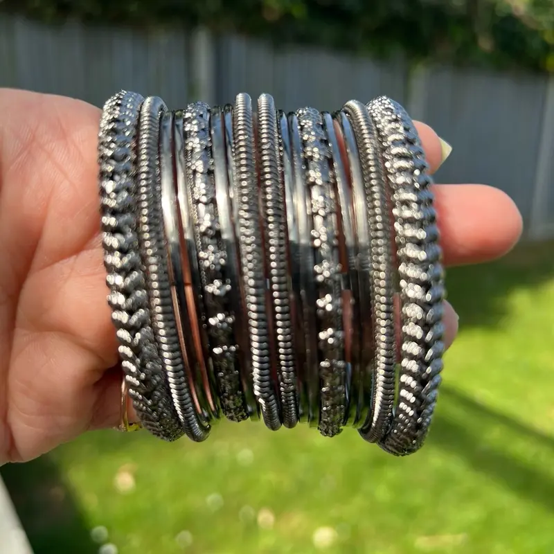 Bangles oxidised. Black metal bangles. Oxidised jewellery. Gift for her 2