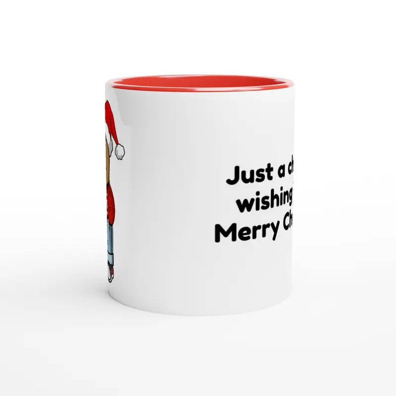Chill Guy Christmas Mug - Viral Meme Design with Santa Hat - Festive and Funny 11oz Ceramic Mug" Cup Coffee Drinkware Glossy Printed 3