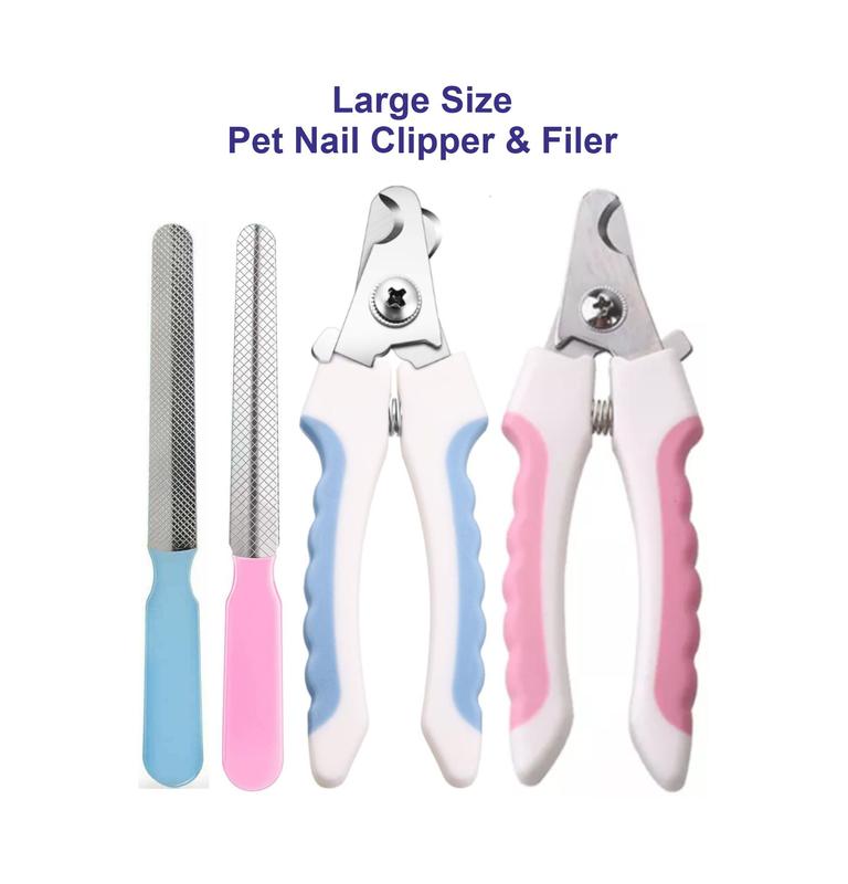 Large Dog Nail Clippers Professional Pet Trimmer & File Grinder with Safety Guard paw scissors Grooming Tool 0