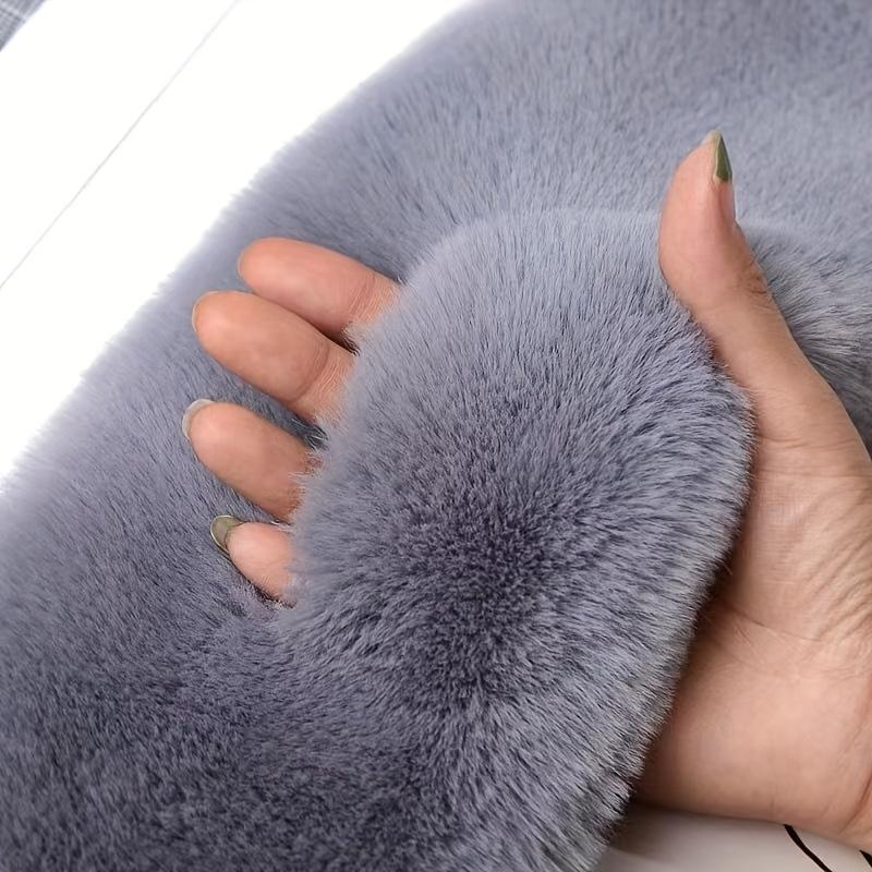 1pc Winter Unisex Faux Fur Warm Thickened Scarf, Soft Girl Fashion Versatile Flat Cross Scarf 1