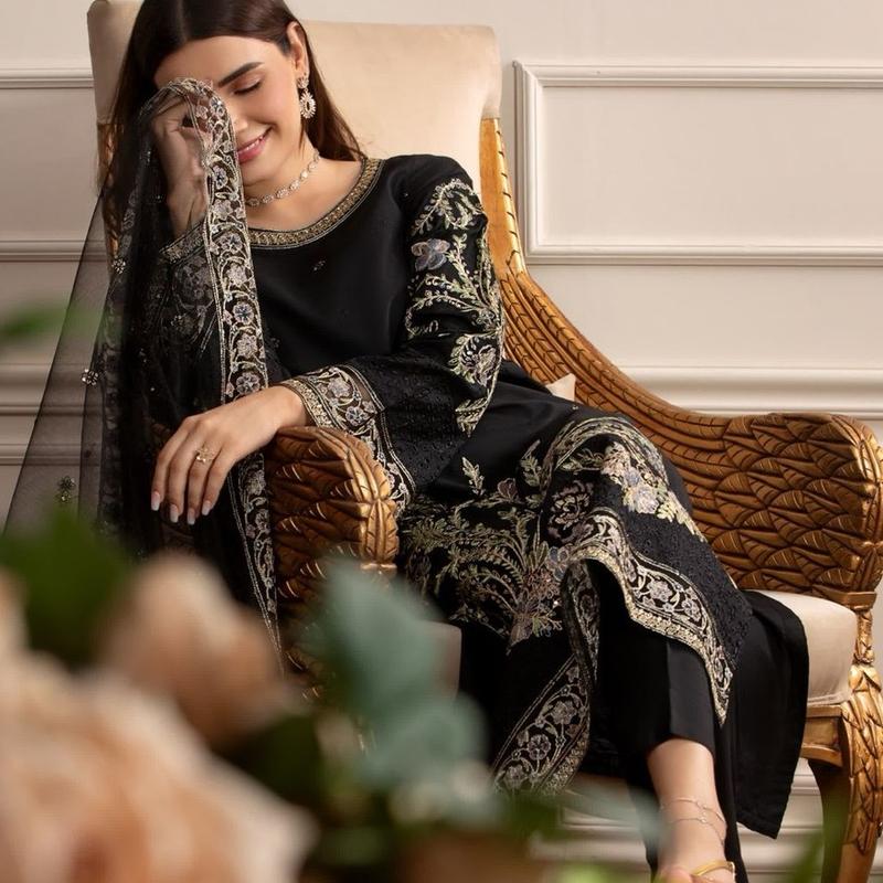 Heera Formal Winter Collection 029 Ladies Pakistani Readymade Shalwar Kameez Suit with Dupatta - Women's Dress - Womenswear Comfort Soft 2