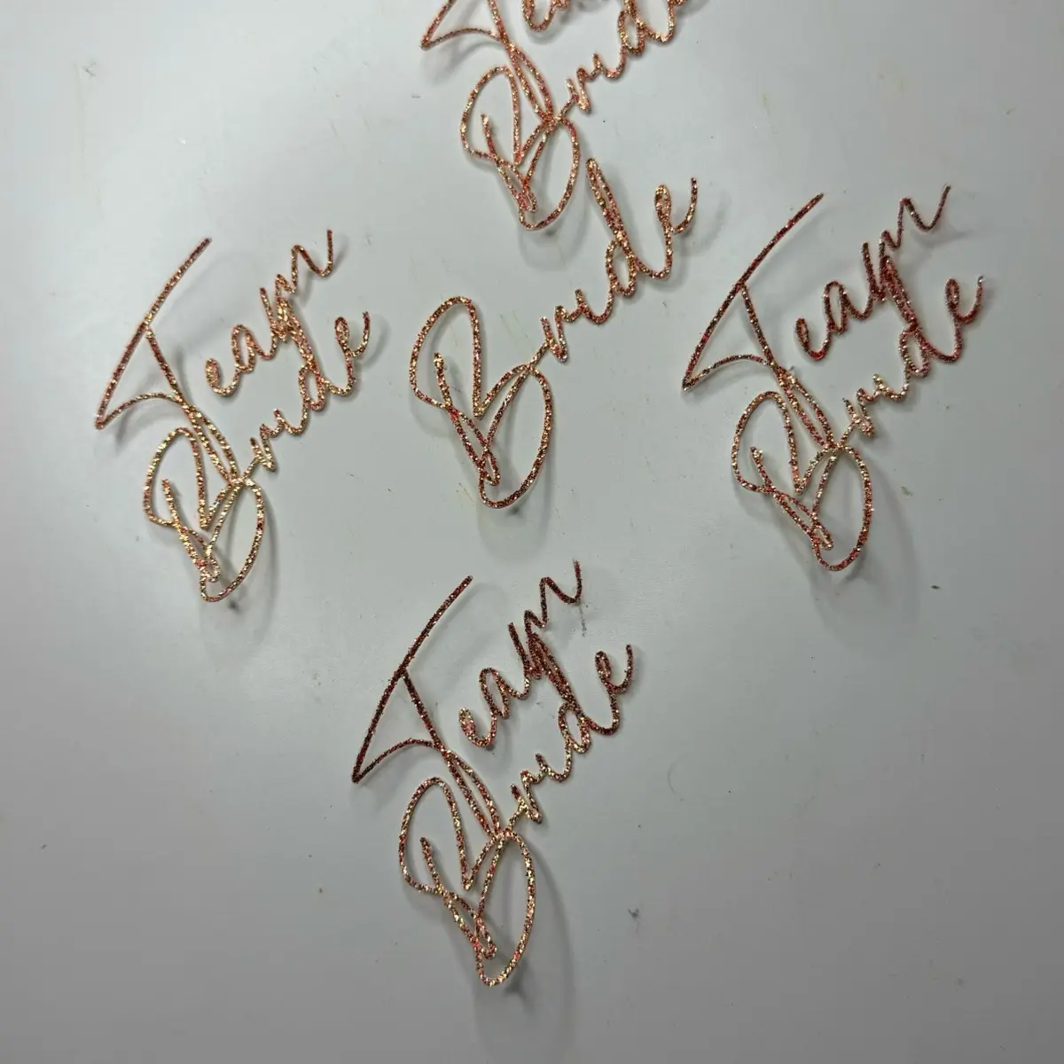 Custom Bride & Team Bride Cupcake Toppers - Pack of 20 - Ornaments, Decor Wedding