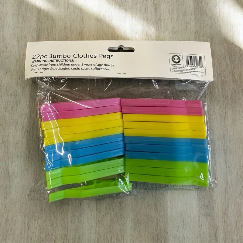 22PC Jumbo Storm Plastic Clothes Pegs for Washing Line Airer Rotary Dry Laundry 4