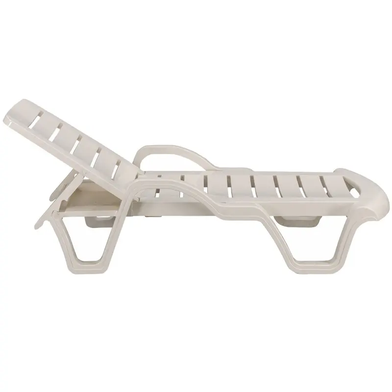 Marko Outdoor Sun Lounger Garden Patio Relaxer White Recliner Wipe Clean Relaxer Summer Bed 1