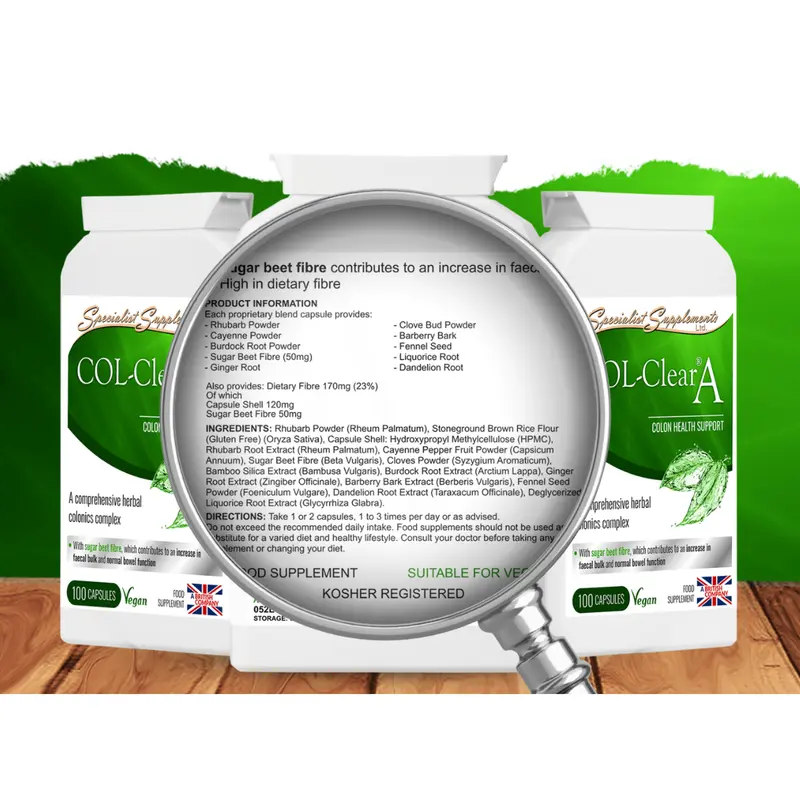 Specialist Supplements COL-CLEAR A Colon Cleanse  100 Capsules 4