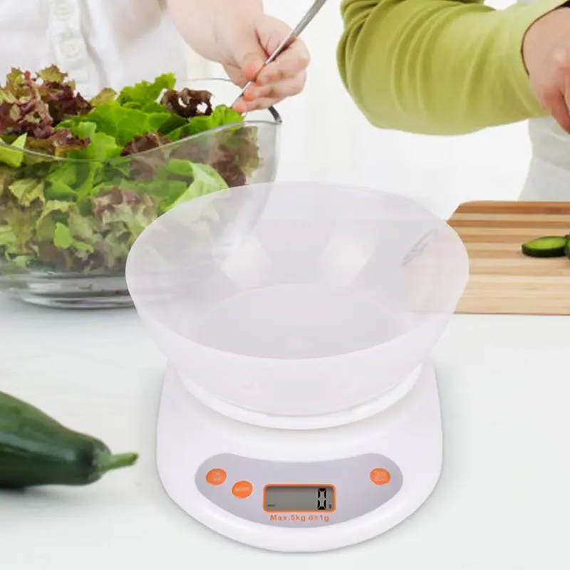 Digital Scale For Food Small Digital Grams Scale Electronic Food Scale Kitchen Baking Scale With Removable Bowl 1g-5kg For 2