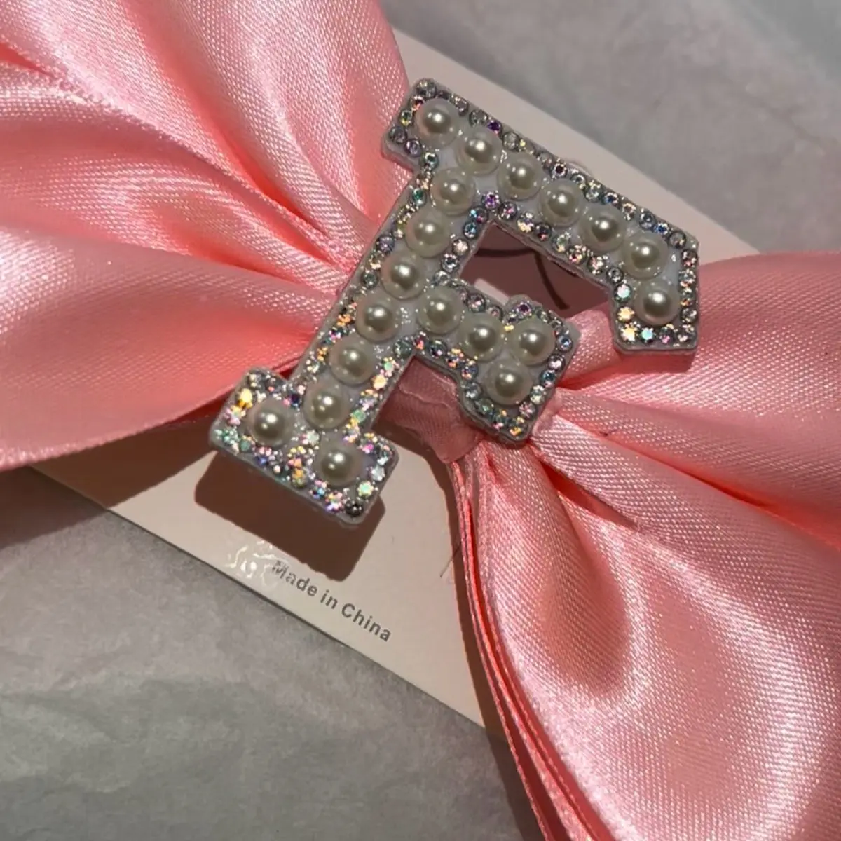 Initial Bow Hair Accessory for Women, Fashion Hair Clip
