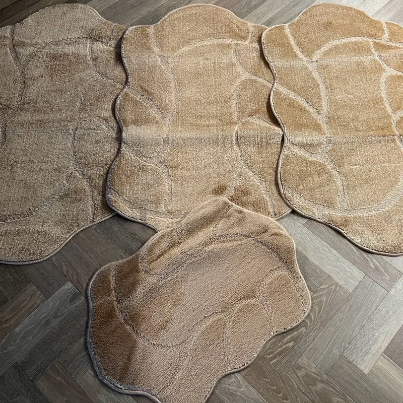 Romany Washable Mats Beige/Biscuit Tourer washables mats, 67cm 120cm Best quality Non Slip Backing gypsy Mats Rugs X Set of 4 Mats/Rugs xx 4