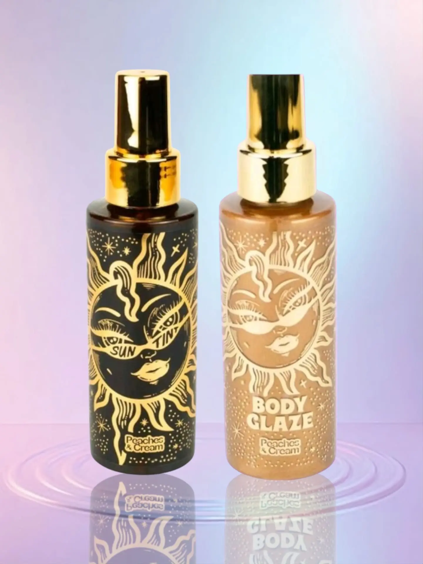 Face Sun Tint Skin Tint 100ml Bronzing Gel Liquid, Body Glaze 100ml Peaches& cream Cosmetic The sundle