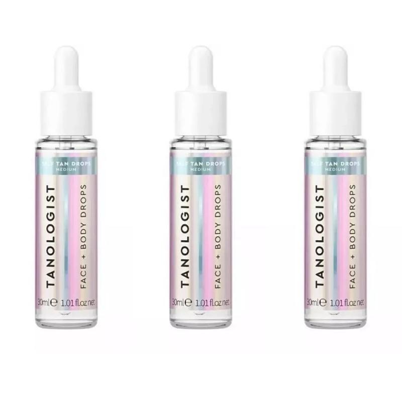 3 x Tanologist Face And Body Self Tan Drops Medium 15ml 4