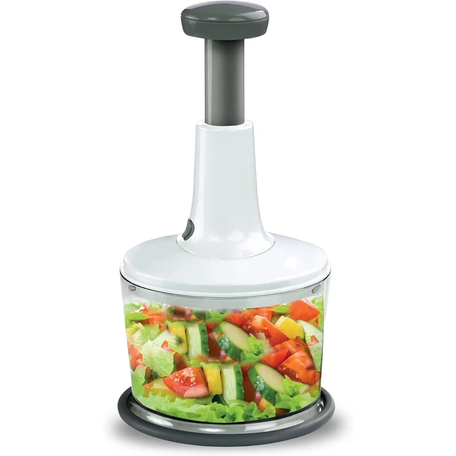 Top 3 Hand Press Food Chopper – Manual Food Processor – Practical Choice – Lightweight and Portable – Blender, Grinder, Chopper– Multipurpose Food Slicer